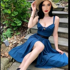 Pinup Girl Clothing Linda Dress dark green